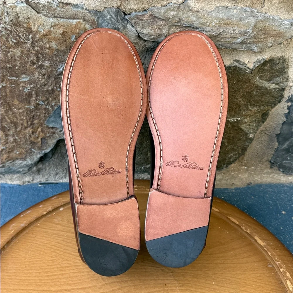 NEW Brooks Brothers Horsebit Loafers Burgundy Leather Size 8